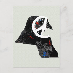 Kuwait Trendy Peace Sign with Kuwaiti map Postcard