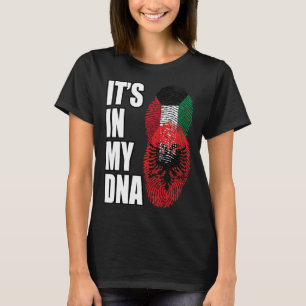 Kuwaiti And Albanian Mix DNA Heritage Flag T-Shirt