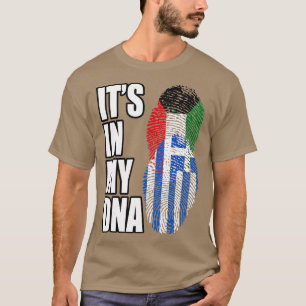 Kuwaiti And Greek Mix DNA Heritage Flag T-Shirt