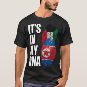 Kuwaiti And North Korean Mix DNA Heritage Flag T-Shirt