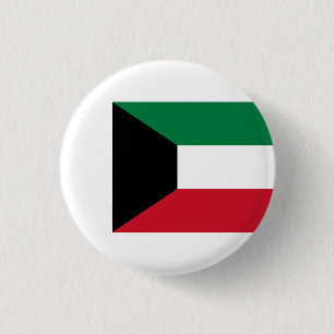 Kuwaiti Flag, Flag of Kuwait 3 Cm Round Badge