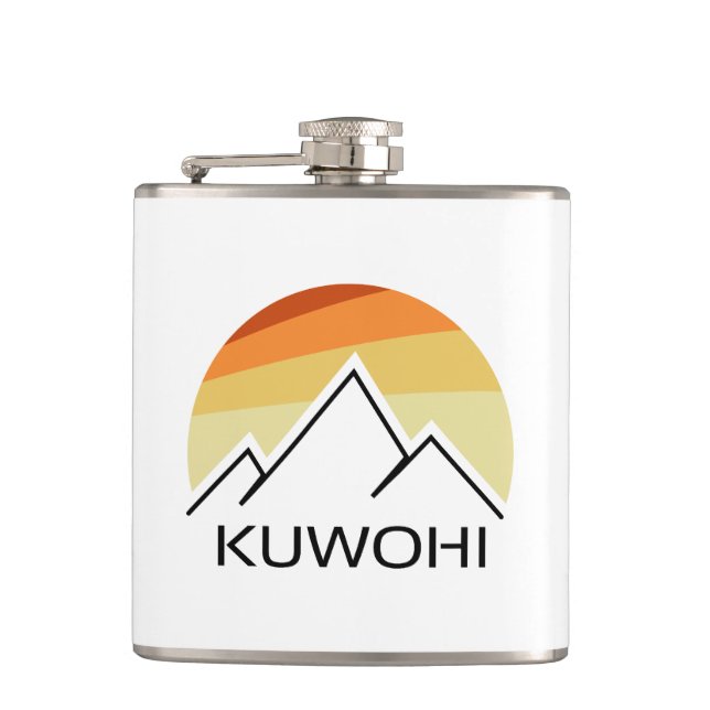 Kuwohi North Carolina Tennessee Retro Hip Flask (Front)