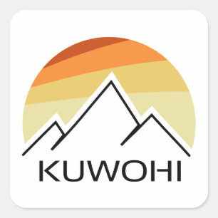 Kuwohi North Carolina Tennessee Retro Square Sticker