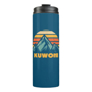Kuwohi North Carolina Tennessee Retro Turquoise Thermal Tumbler