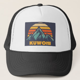 Kuwohi North Carolina Tennessee Retro Turquoise Trucker Hat
