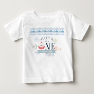Kuya of a One Year Old Boy Fishing 1st Birthday Baby T-Shirt