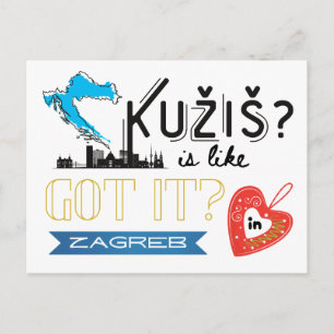 Kužiš? Zagreb Croatia Postcard