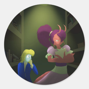 Kuzoura and Crayfish Girl Classic Round Sticker