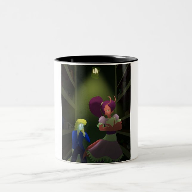 Kuzoura and Crayfish Girl Two-Tone Coffee Mug (Center)