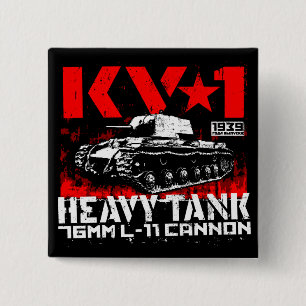 KV-1 Soviet heavy tank 15 Cm Square Badge