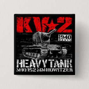 KV-2 Soviet heavy tank 15 Cm Square Badge
