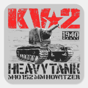 KV-2 Soviet heavy tank Square Sticker