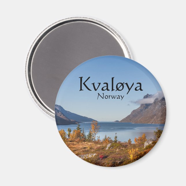 Kvaloya Island Norway Magnet (Front/Back)