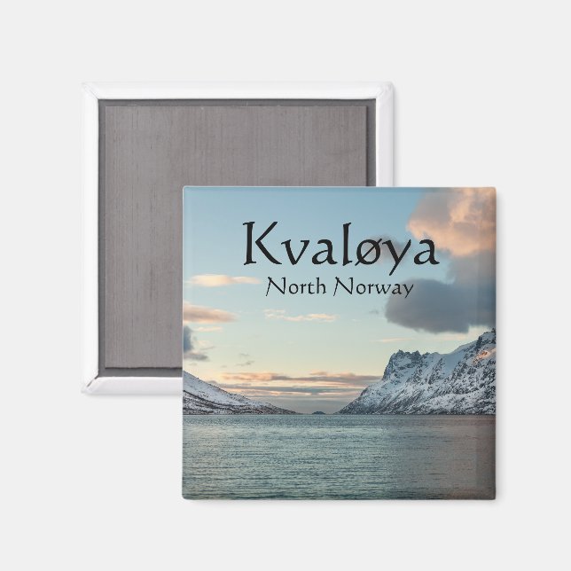 Kvaloya Island Norway Magnet (Front/Back)