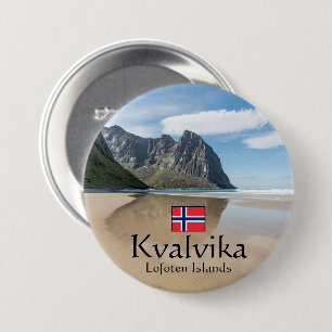 Kvalvika Lofoten Norway 7.5 Cm Round Badge