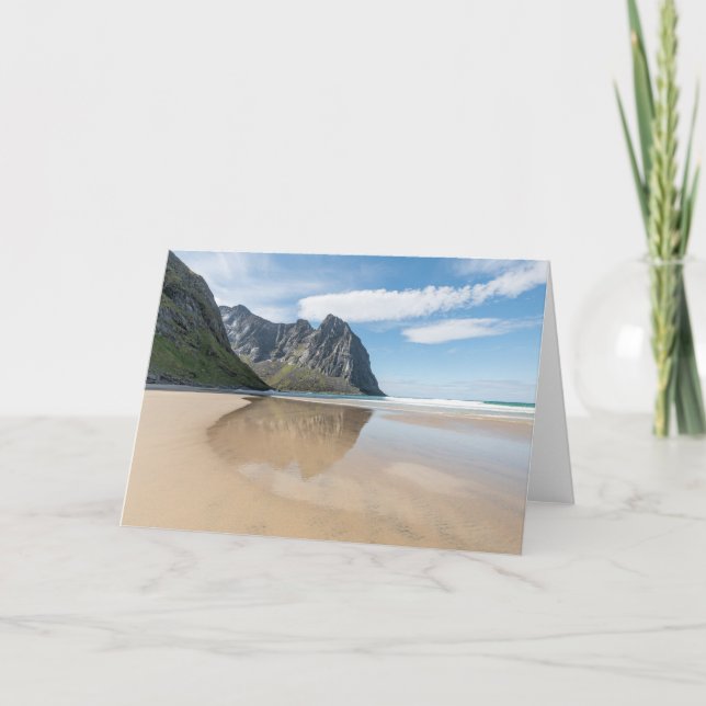 Kvalvika Lofoten Norway Card (Front)