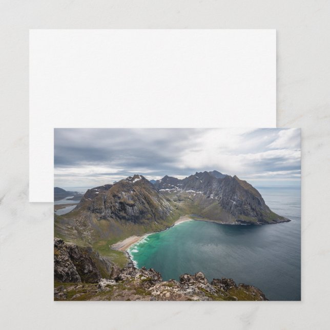 Kvalvika Lofoten Norway Card (Front/Back)