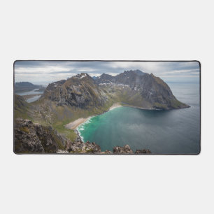 Kvalvika Lofoten Norway Desk Mat
