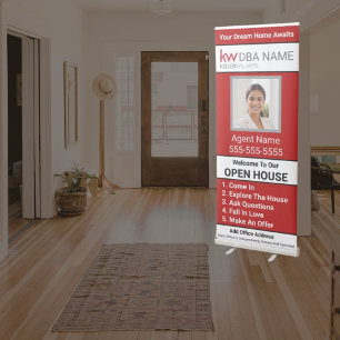 KW Real Estate Realtor Retractable Banner Sign  