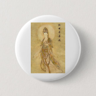 Kwan Yin The Goddess of Compassion 6 Cm Round Badge