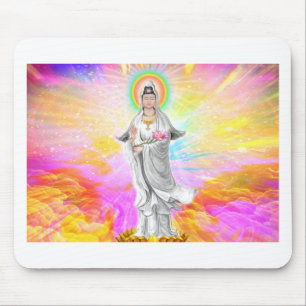 Kwan Yin The Goddess of Compassion With Pink Mouse Mat