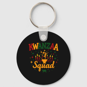 Kwanza Squad Family Afro-american Happy Kwanzaa Sq Key Ring