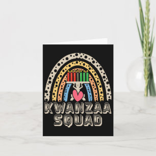Kwanza Squad Family Christmas Afro-american Happy Card