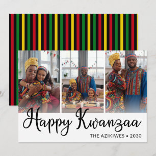 Kwanzaa 3 Photo Holiday Card