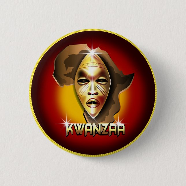 Kwanzaa 6 Cm Round Badge (Front)