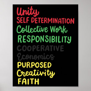 Kwanzaa 7 Principles African American Black Pride Poster