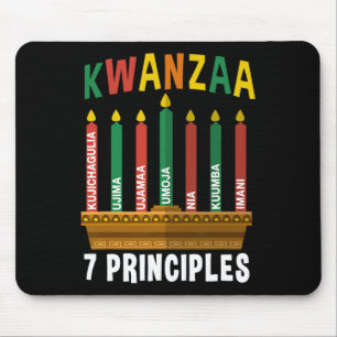 Kwanzaa 7 Principles Candles Kinara Pan Africans P Mouse Mat