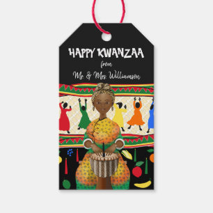 Kwanzaa African American Holiday Gift Tags