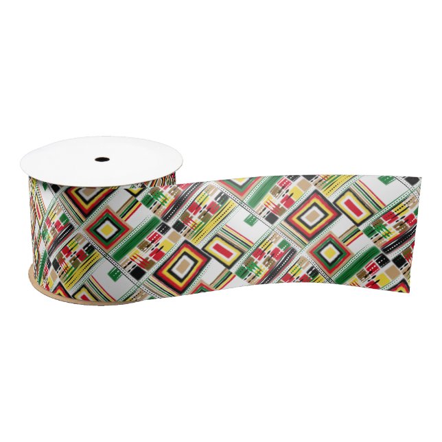 Kwanzaa African American Holiday Satin Ribbon (Spool)