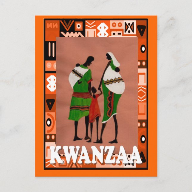 Kwanzaa - African family Postcard (Front)