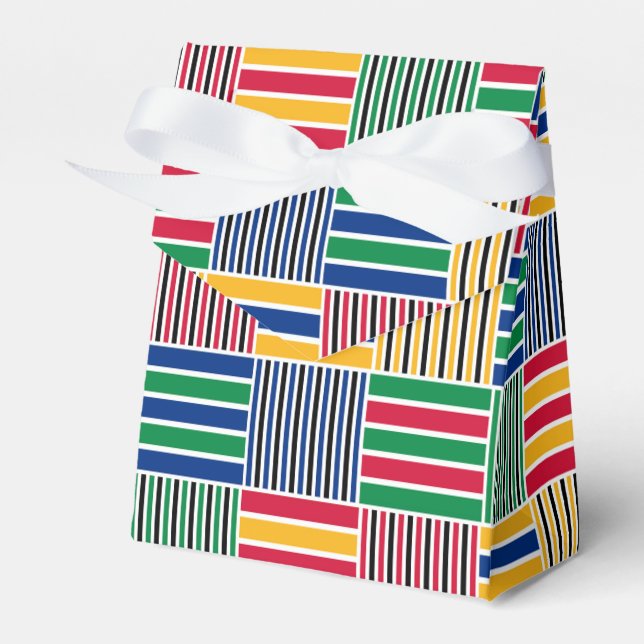 Kwanzaa African Geometric Print (6) Favour Box (Front Side)
