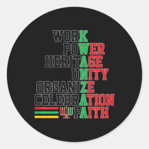 Kwanzaa African Heritage Classic Round Sticker