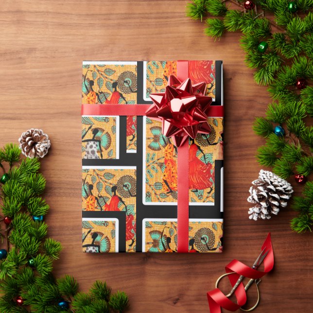 Kwanzaa • Afrocentric Dancing Wrapping Paper (Holiday Gift)