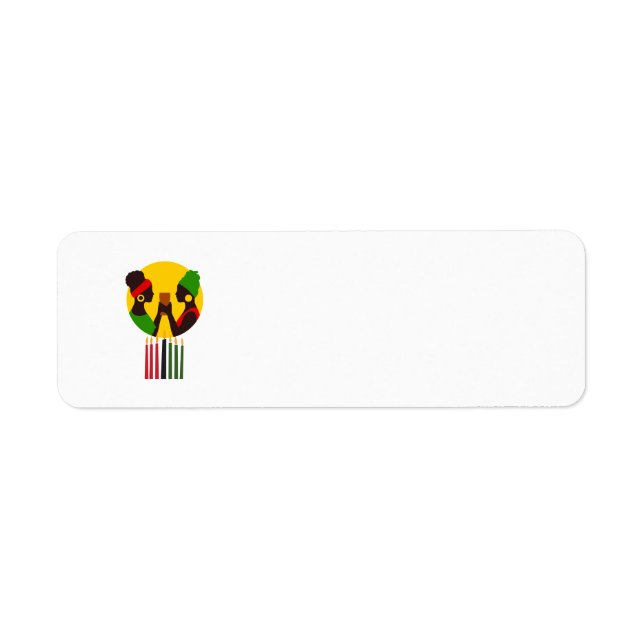 Kwanzaa Afrocentric Return Address Labels (Front)