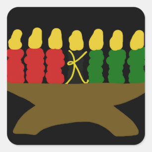 Kwanzaa Art Design 1920 Square Sticker