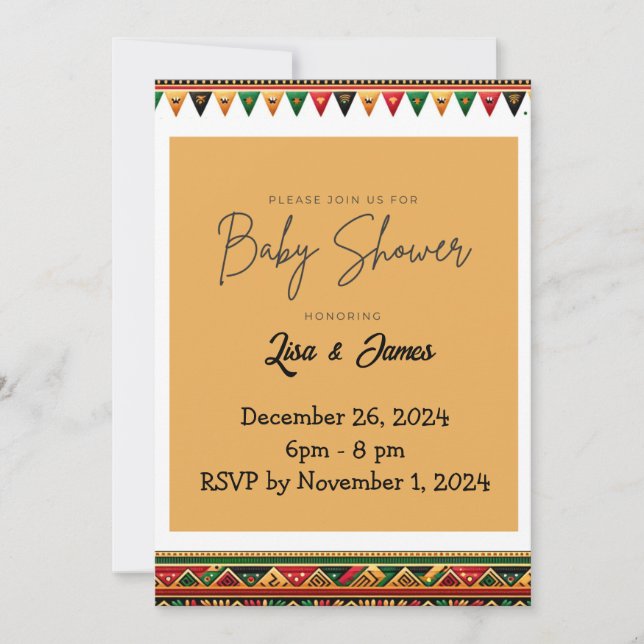 Kwanzaa Baby Shower Invite (Front)