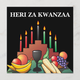 Kwanzaa Blessing Flat Greeting Card