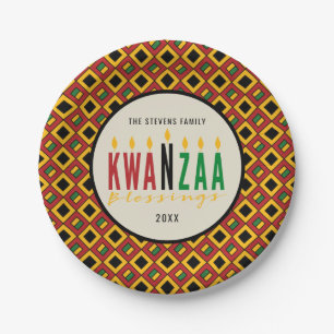 Kwanzaa Blessings   Kinara   Personalised Paper Plate