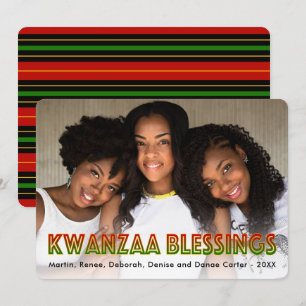 Kwanzaa Blessings   Photo Holiday Card
