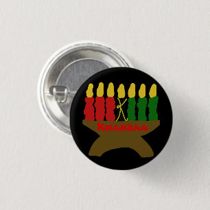 Kwanzaa Candles 3 Cm Round Badge