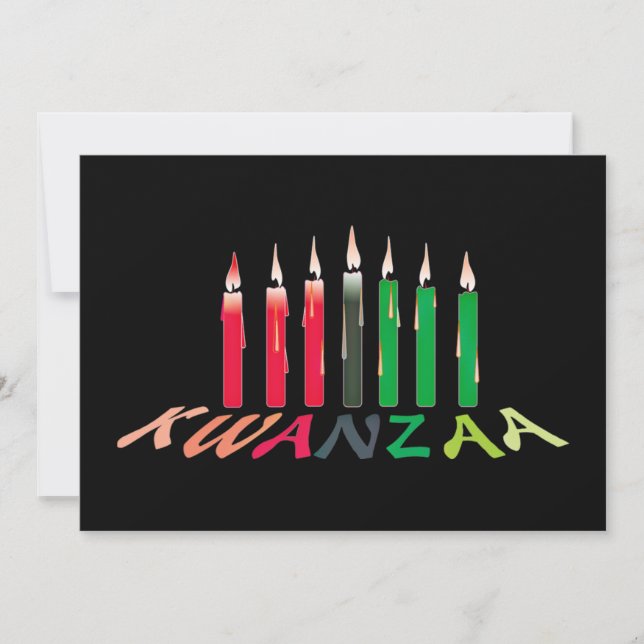 Kwanzaa Candles Invitation (Front)