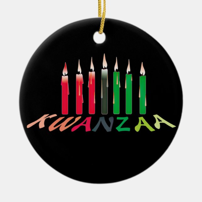 Kwanzaa Candles Ornament (Front)