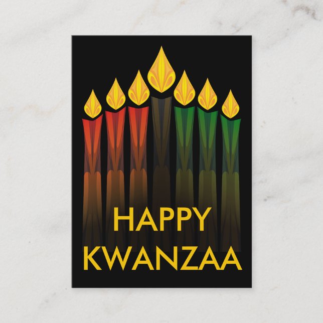 kwanzaa candles party invitations (Front)