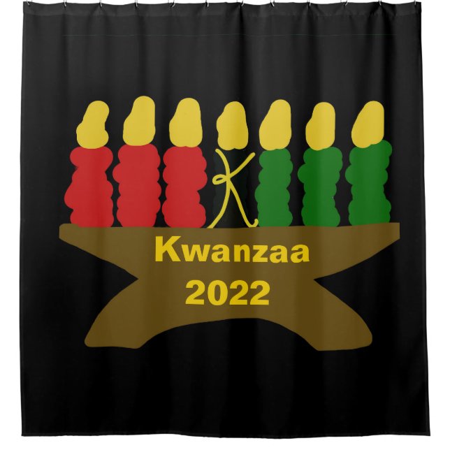 Kwanzaa Candles Shower Curtain (Front)