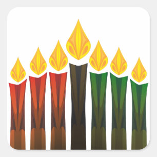 kwanzaa candles square sticker