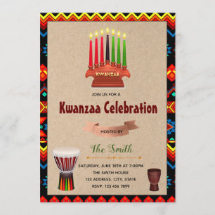 Kwanzaa celebration party invitation